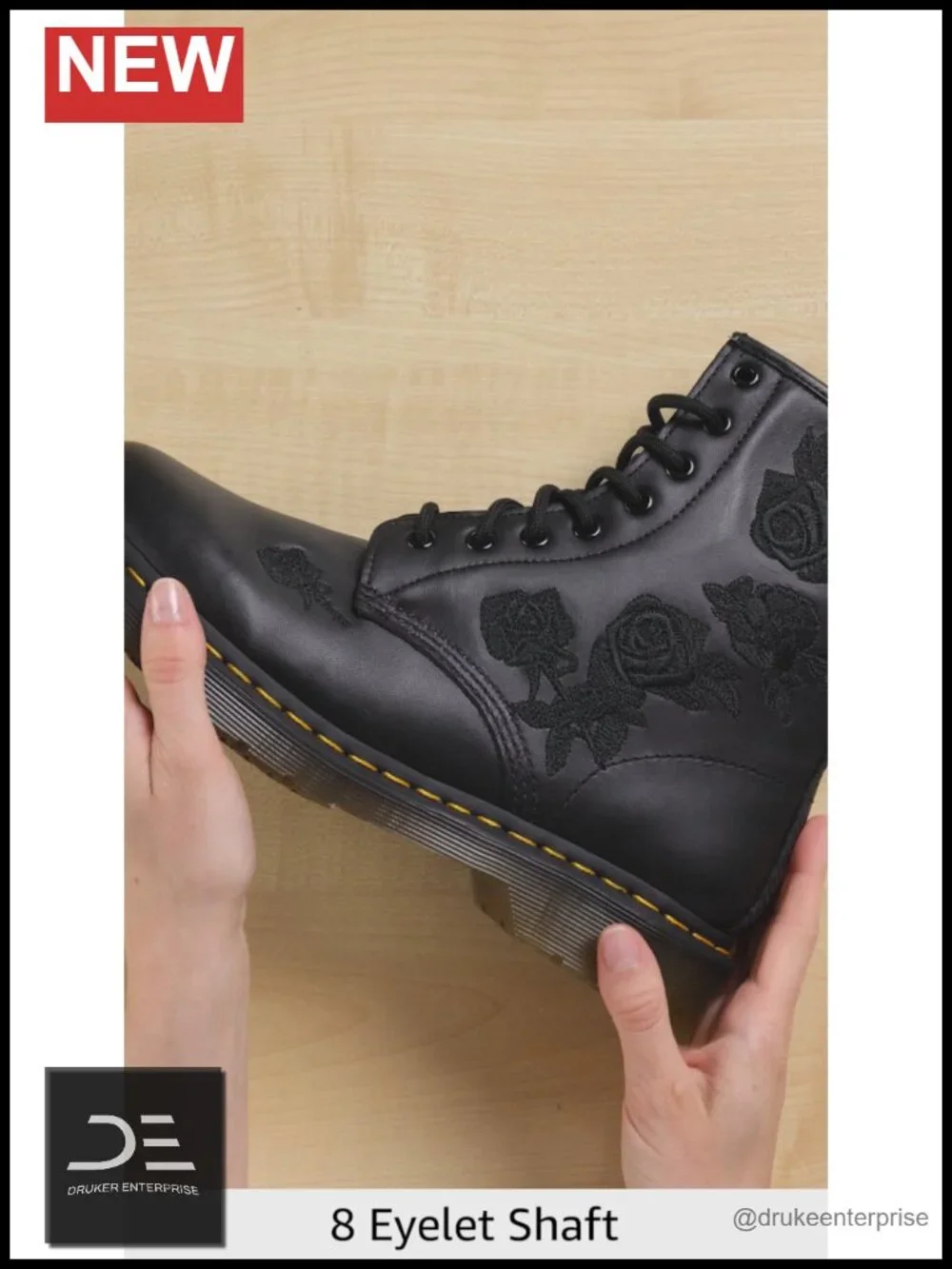 Dr. Martens 1460 Vonda Mono Softy T Ankle Boots 8 Eye Leather